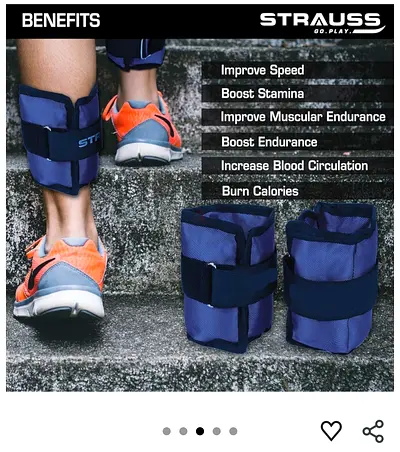Pair of Adjustable Ankle/Wrist Weights — 2 x 1kg