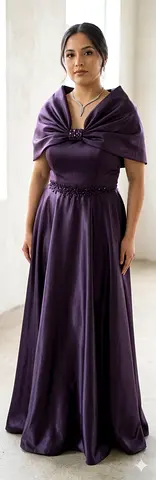 Long Purple Evening Gown. Size M/L