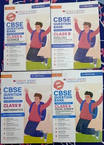 Set of 4 Oswaal CBSE Question Bank Books – Class 9 (Science, English, Mathematics, Social Science)