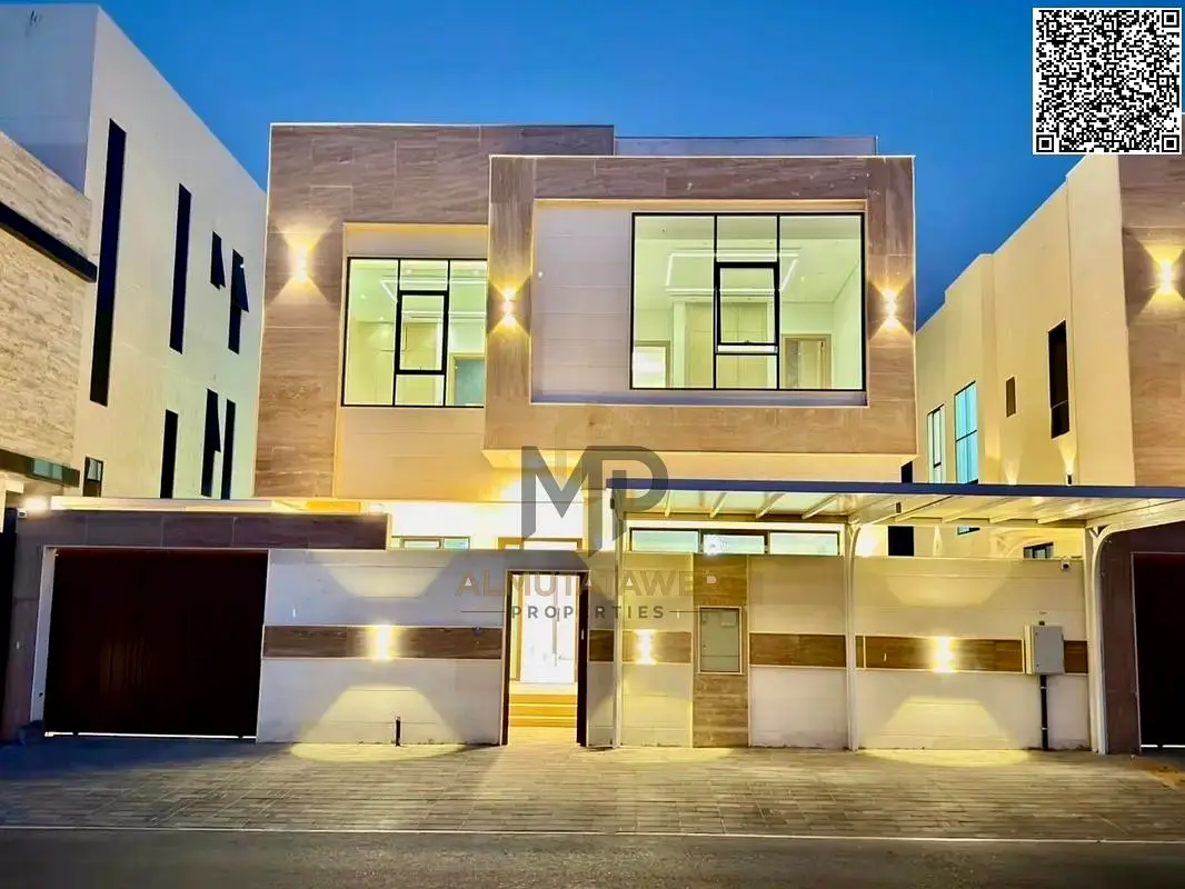 مقدم 10% – فيلا للبيع في الزاهية – طابقين – تصميم عصري وتشطيبات فاخرة – 5 غرف نوم – شامل توصيل الماء والكهرباء – تملك حر لجميع الجنسيات – عجمان