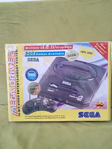 Sega Mega Drive / Genesis Classic Console - 500 Built-in Games (Boxed)