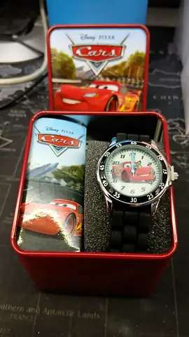 Cars Disney Cars Lightning Mcqueen Analog Quartz Kids Watch - Black