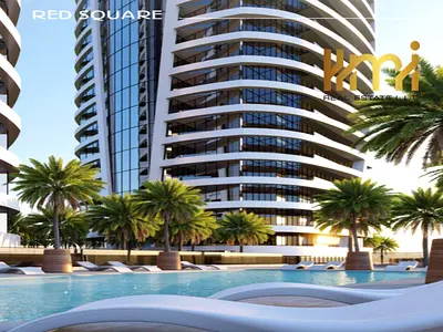 إطلالة على المسبح | شقة بغرفتي نوم | برج ريد سكوير 1 | JVT District 3