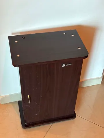 Small Wooden TV Stand / Cabinet - Dark Brown