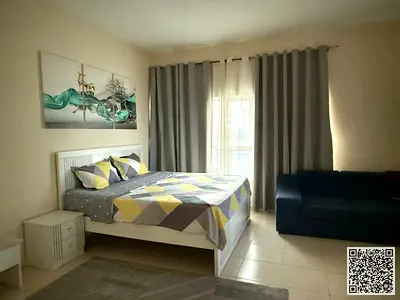 Furnished one-bedroom apartment for rent in Ajman, Al Rashidiya 1, Orient Towers. Clean and tidy fu