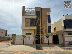 7 Master BR Villa + 2 Floors + Rooftop, Majlis &amp; 2 Halls, Fees &amp; AC Included