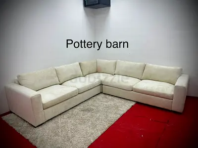 Excellent condition pottery barn beige color corner sofa