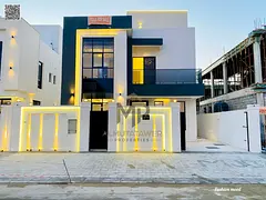Villa for sale | ajman| al helio2 area | 6 master rooms, majlis, 2 halls, maid room, roof| freehold