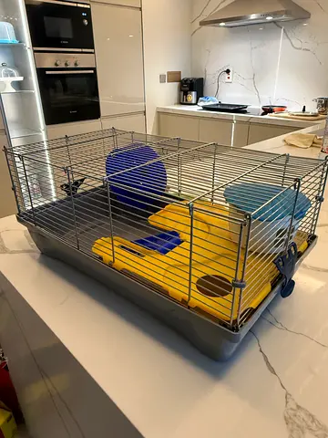 Hamster , rats , rodent , rabbit cage with exercise wheel and accessories - good condition, NEW