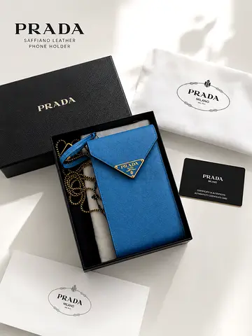 Authentic Prada Saffiano Leather Phone Holder