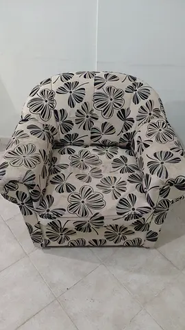 Comfortable Beige Floral Upholstered sofa - Single Seat 2 pcs