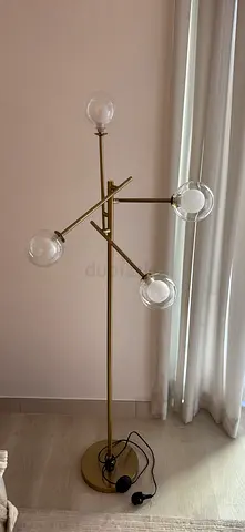 Gold floor lamp