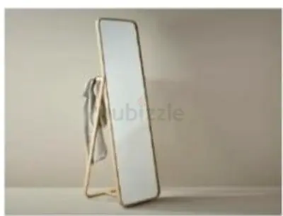 Full-Length Free-Standing Mirror with Wooden Frame