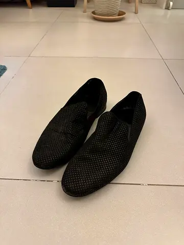Black Slip-On Casual Shoes - Size 42