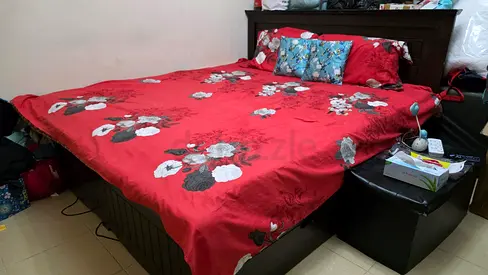 King Sized Bed with Mattress for Sale Only 300dhs!