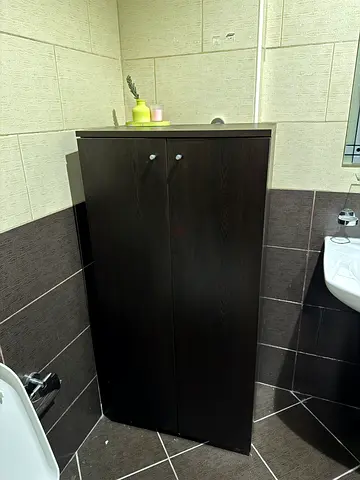 Dark Wood Storage Cabinet / Bathroom Cabinet