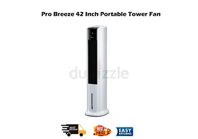 Pro Breeze 42 Inch Portable Tower Fan With Built-In 7L Evaporative Air Cooler Function, 3 Speeds