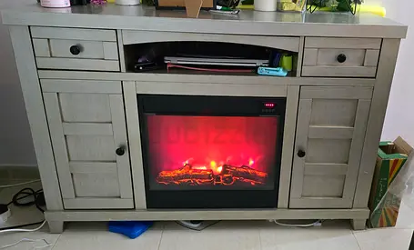 TV unit with fire place for sale