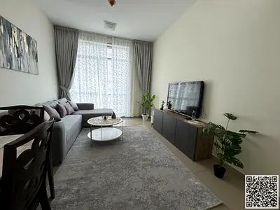 Furnished one-bedroom apartment for rent in Ajman, clean and tidy furnishings. Located on the Ajman Corniche, in the Etihad Towers. All bills