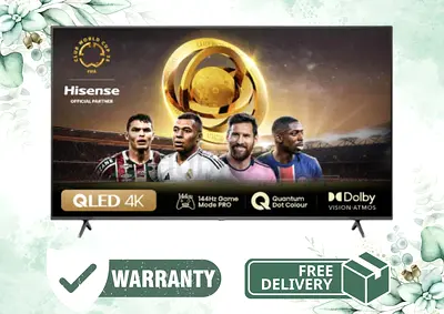 Hisense 55 Inch 144Hz QLED E7NQT PRO 4K Ultra HD Smart TV 55E7NQTUK PRO