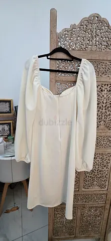 White long sleeve womens dress, size L