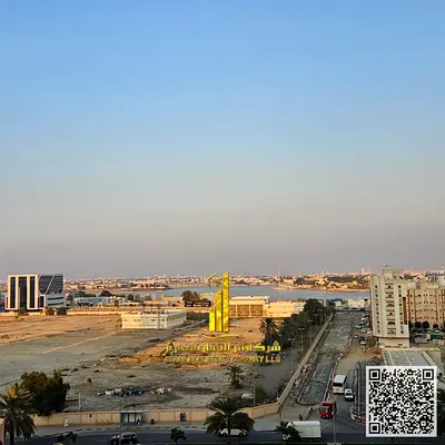 Furnished two-bedroom apartment with a living room for rent in Ajman, Al Rashidiya 1, Gulf Towers. Clean and tidy furnishings included. All bills