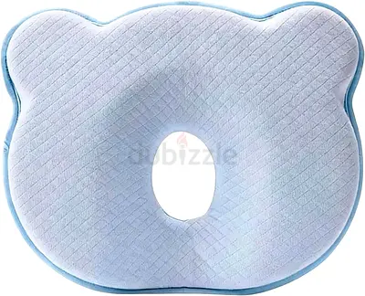 Blue Memory Foam Circular Pillow – Soft Travel  Backrest Cushion for Home  Outdoor Use