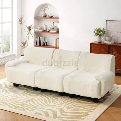 Padded arms tufted sectional sofa