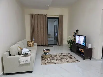 شقة مفروشة للإيجار الشهري | الجرف 3 عجمان | غرفة وصالة | خلف السوق الصيني | فرش جديد بالكامل | مساحة ممتازة | إطلالة رائعة | شامل الفواتير والإنترنت |