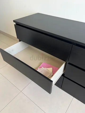 IKEA MALM 6-drawer Dresser - Dark Gray, Great Condition