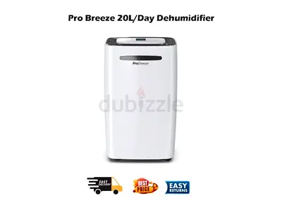 Pro Breeze 20L OmniDry Wi-Fi Dehumidifier, Automatic Humidity Sensor and Display - Free Delivery