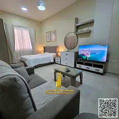 Furnished semi-detached kitchen studio with very high-end, brand-new furniture for monthly rent in A