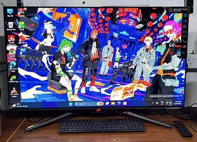 ASUS ROG Swift OLED PG42UQ is a 41.5-inch 4K (3840 x 2160) gaming monitor featuring a matte anti-gla