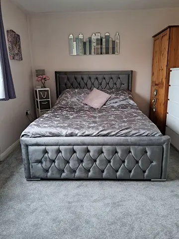 Grey King Size Bed