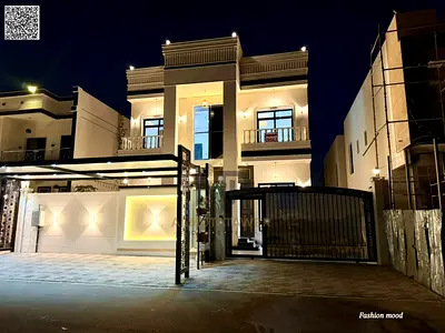 Villa with (pool)|ajman| al Yasmeen|5 master rooms, majlis, hall, maid room, roof|freehold|the price included water, electricity, and central A\C.
