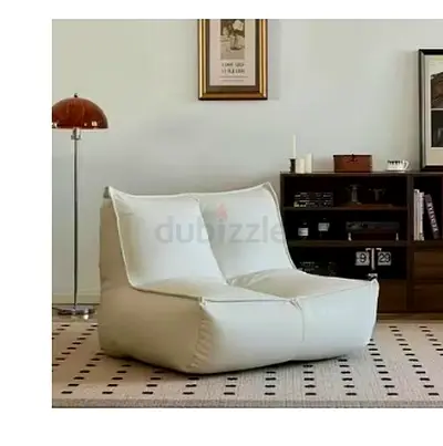 Comfortable Single-Seat Lounge Chair Beanbag (Cream)