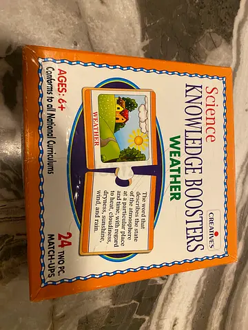 Science Knowledge Boosters: Weather - 24 Two-Piece Match-Ups (Ages 6+) educational puzzle