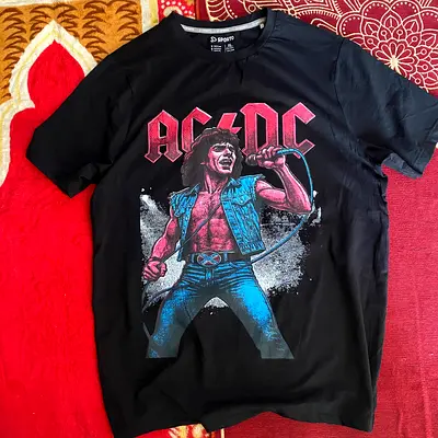 AC/DC Graphic Band T‑Shirt — Black, Size M/L