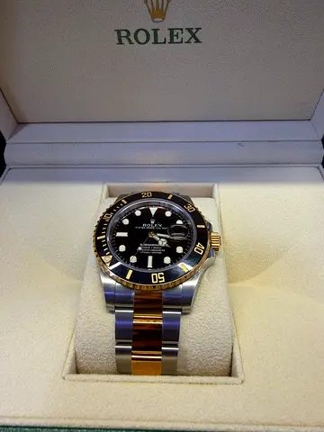 UNWORN Rolex Submariner  two-tone Oyster bracelet in original box and papers
