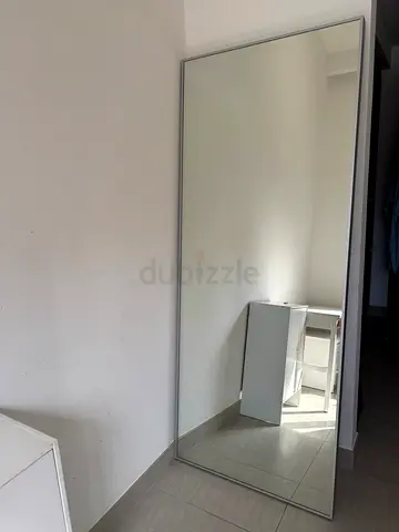 IKEA Full-Length Standing Mirror – Minimal Silver Frame