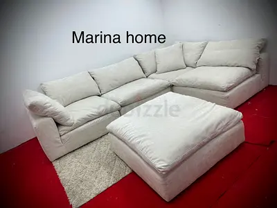 Marina home luscious cloud sofa with footstool