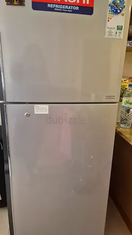 Medium-sized Silver Double Door Refrigerator - Good Condition