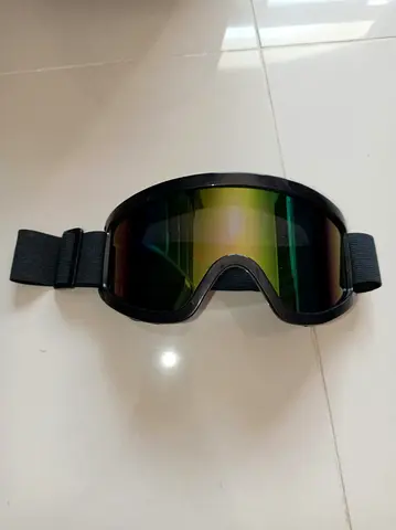 Black Mirrored sports Goggles with Adjustable Strap