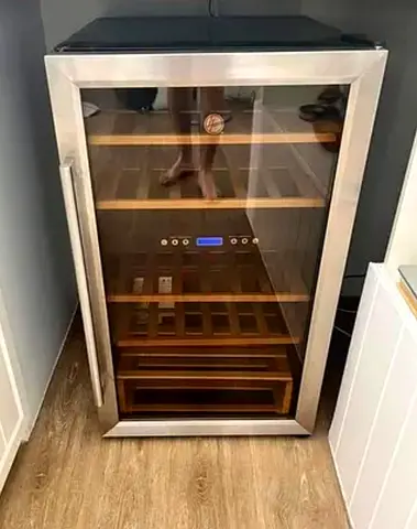 Stainless Steel Built-in Wine Cooler / Beverage Fridge - Good Condition