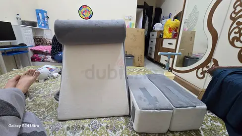 Foldable Foam Guest Mattress / Floor Sofa - Light Grey