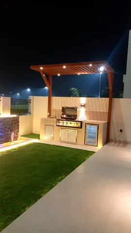 Renovation Work - BBQ Area, Fountain, Planter Box And Artificial Grass, Lighting