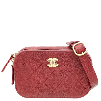 Authentic Chanel Burgundy Chic Trip Waist Bag