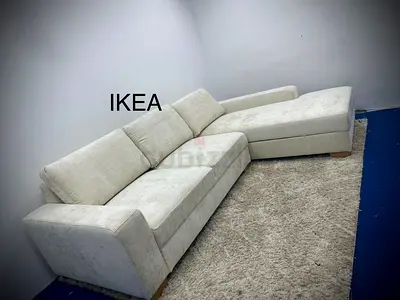 Beige color IKEA sorvallen lshape sofa