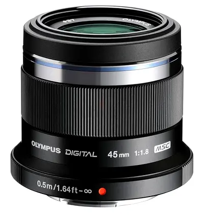 M.Zuiko Digital 45mm F1.8 / ET-M4518 black camera lens