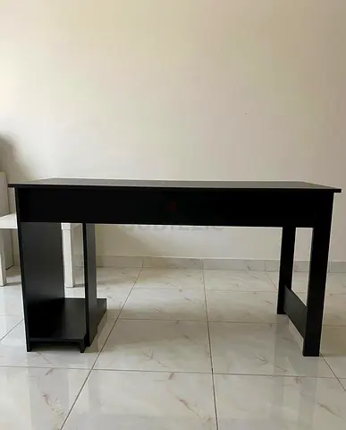 black office desk